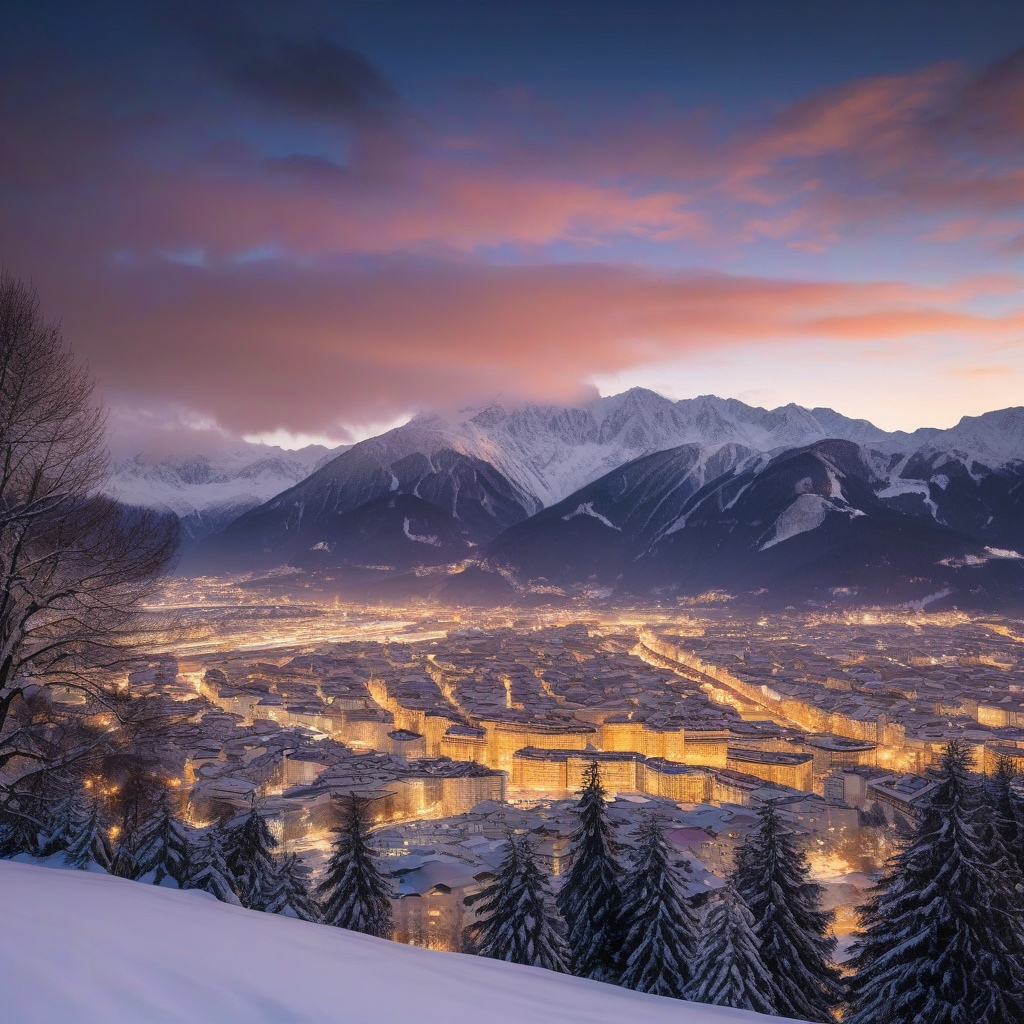 Вечірня казка Інсбрука — гора і ярмарок