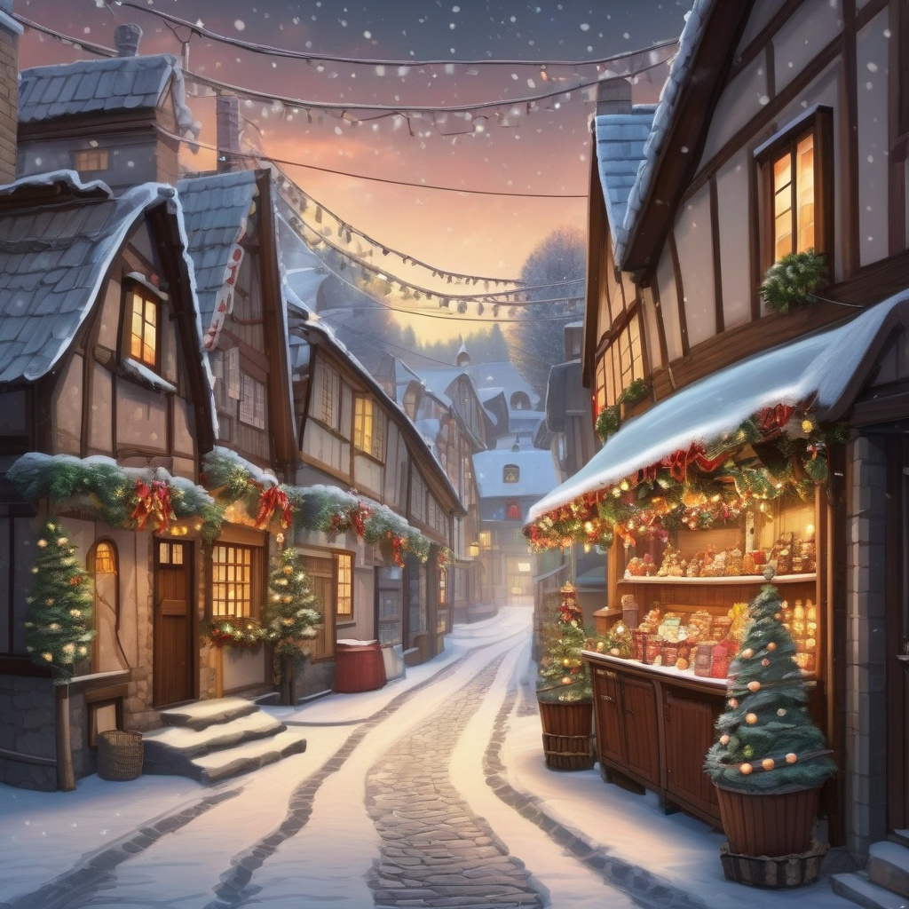 Girby winter market during New Year festivities