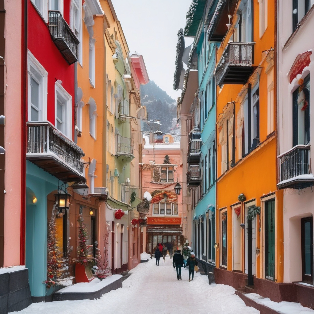 Бюджетне житло в казковому зимовому місті Європи Зимовий готель у східноєвропейському середньовічному місті