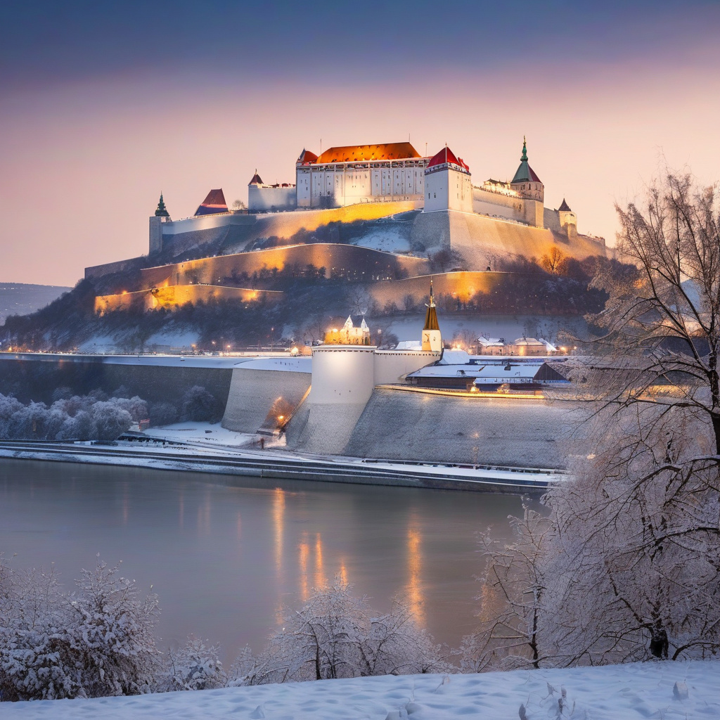 Різдвяний ярмарок у Братиславі: вогні, аромати, традиції Різдвяний вечір у Братиславі на головному ярмарку, святкові вогні, дерево на площі