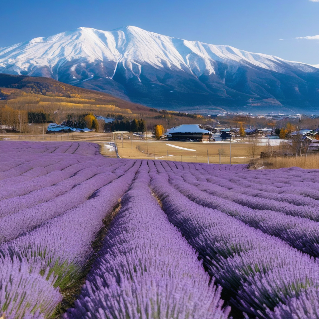 Hakuba Valley ski area panoramic mountain view for Japanese winter culture
