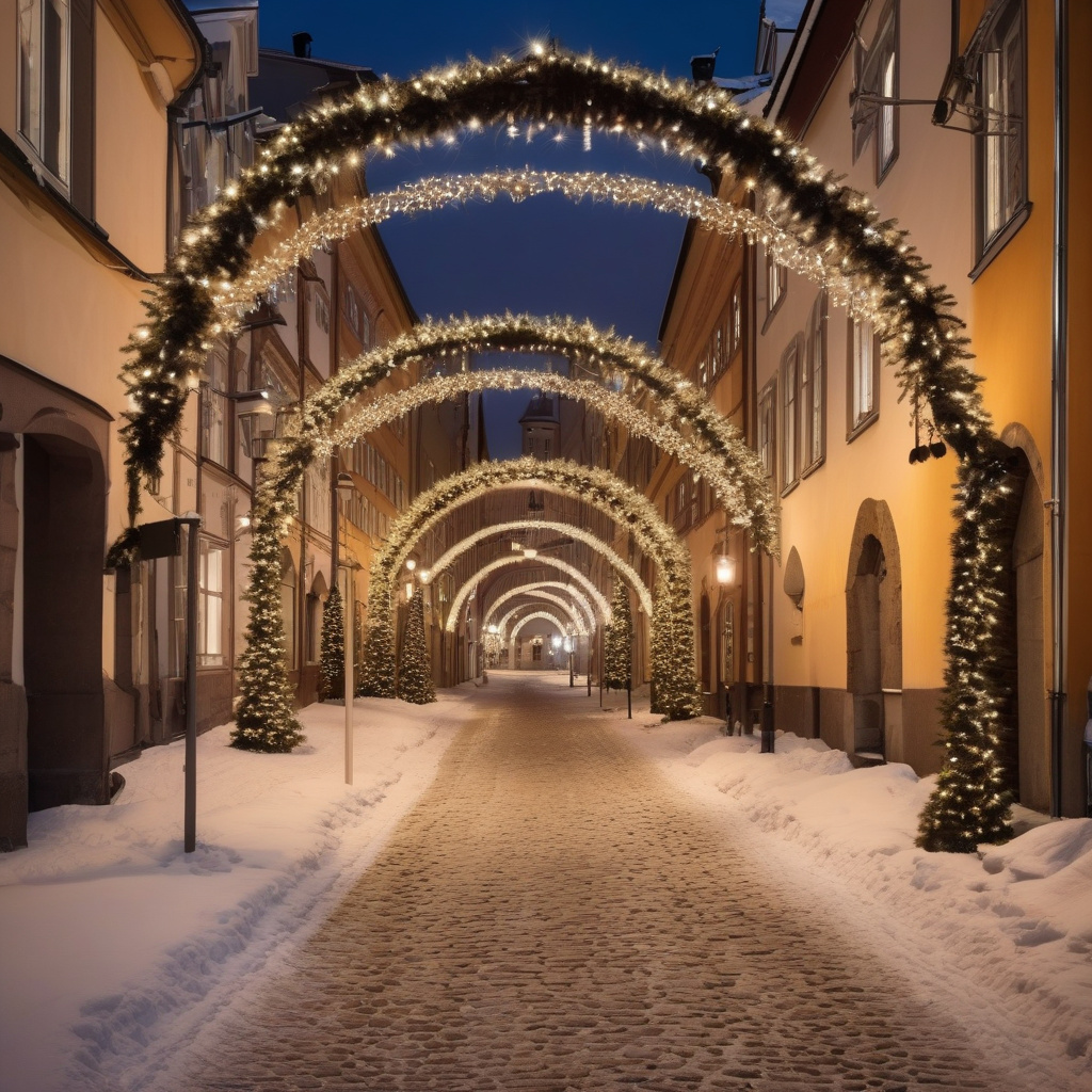 Смачні зимові делікатеси на різдвяному ринку у Дюссельдорфі Зимові делікатеси та кухлики з глінтвейном на ярмарці