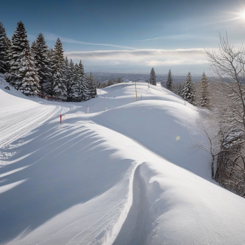 Vivaldi Park ski slopes in winter, South Korea, modern resort facilities