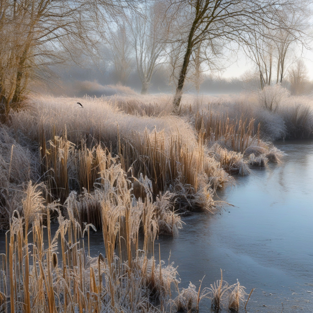 Покрокове планування маршруту для зимового спостереження за птахами в Європі Зимове ранкове спостереження — платформа в тумані, силуети бьордвочерів на обрії