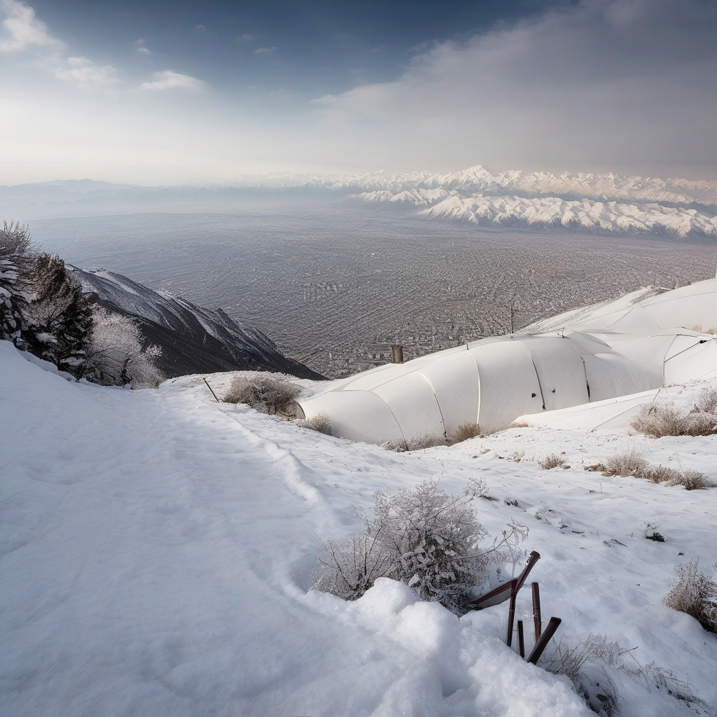 Mountain landscape view from Shemshek slopes