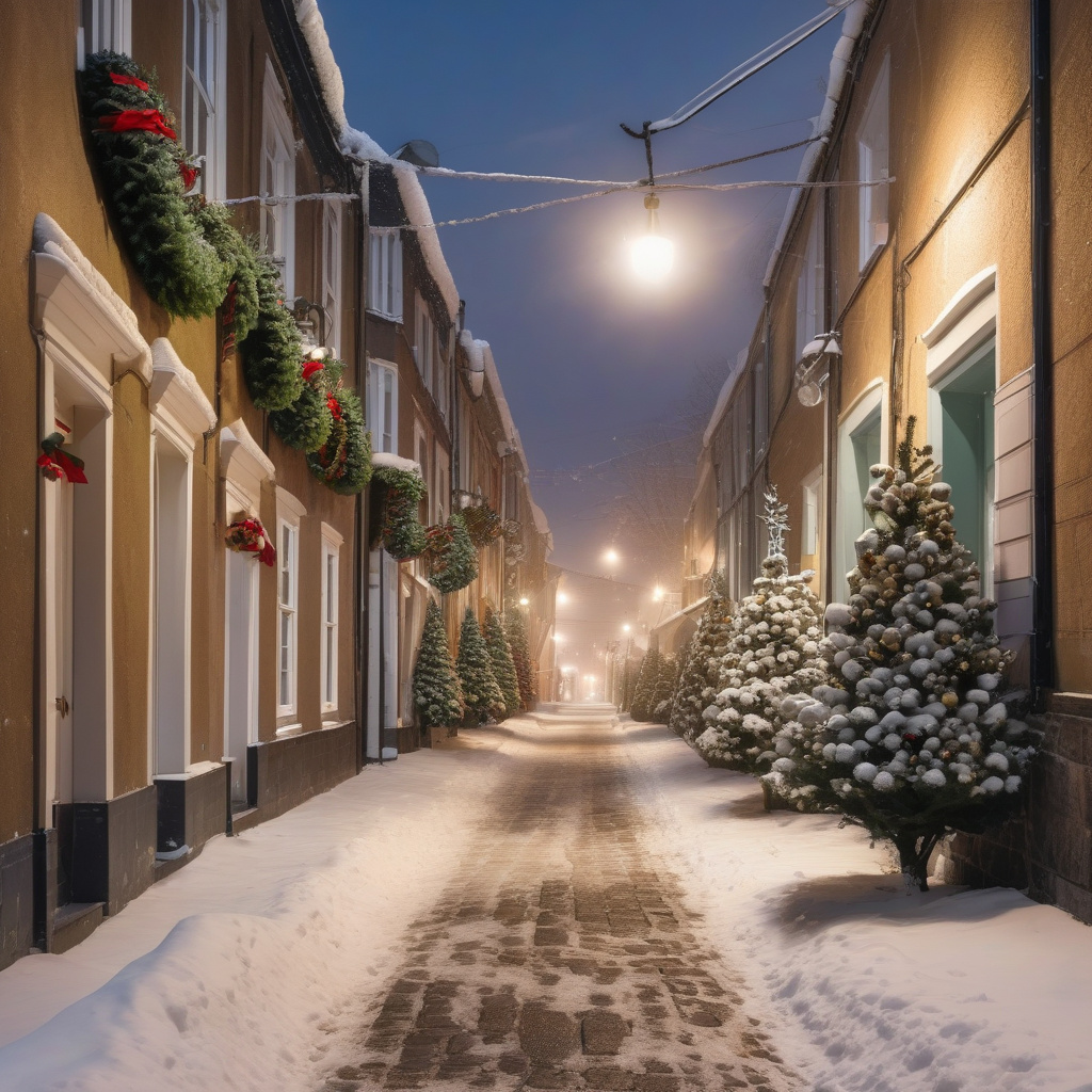 Різдвяний College Green: люди гуляють серед вогників та ялинок Святкова прогулянка College Green, щасливі туристи біля ялинки