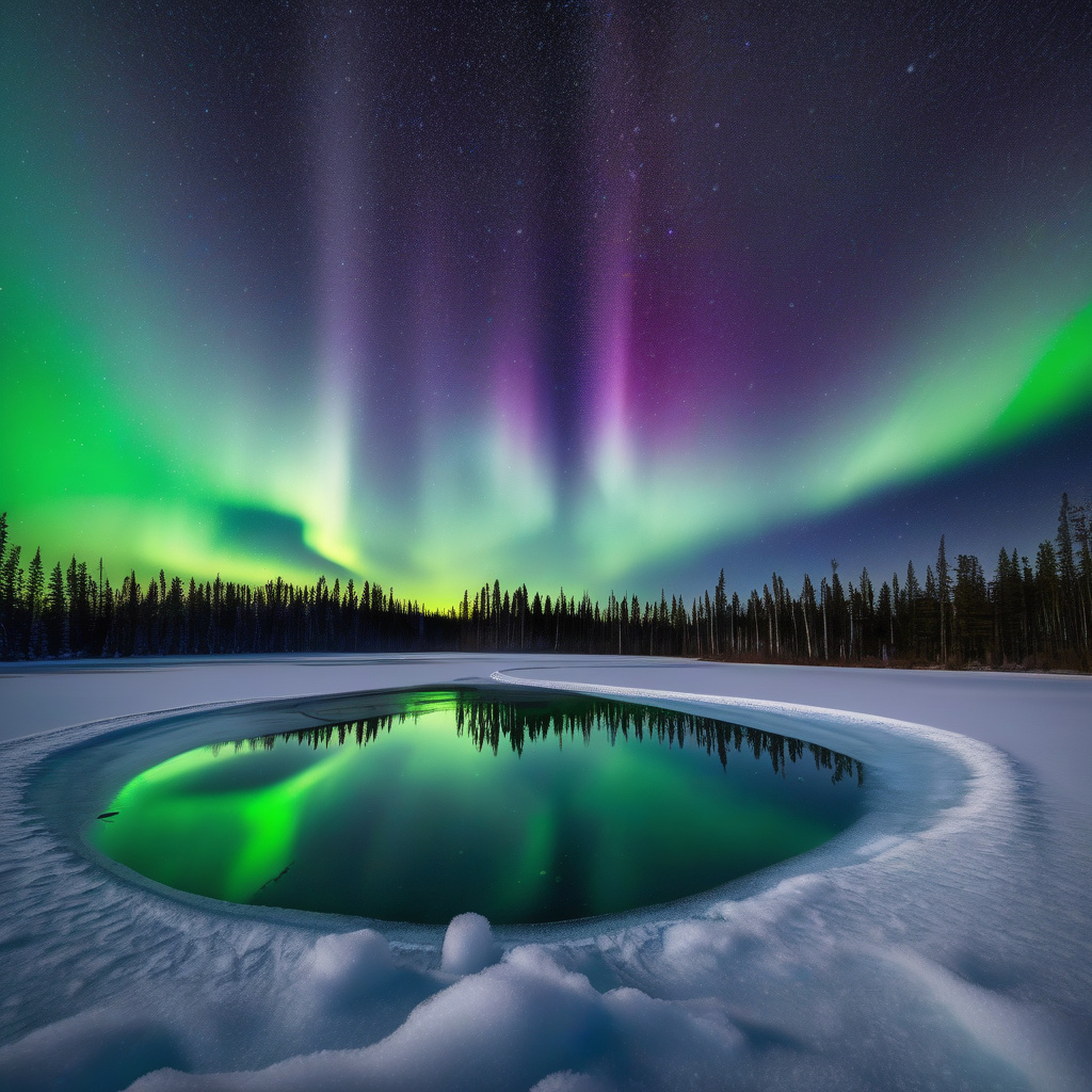 Арктична дорога взимку: суворі умови, позашляховики в снігу під сяйвом Арктична дорога взимку: суворі умови, позашляховики в снігу під сяйвом