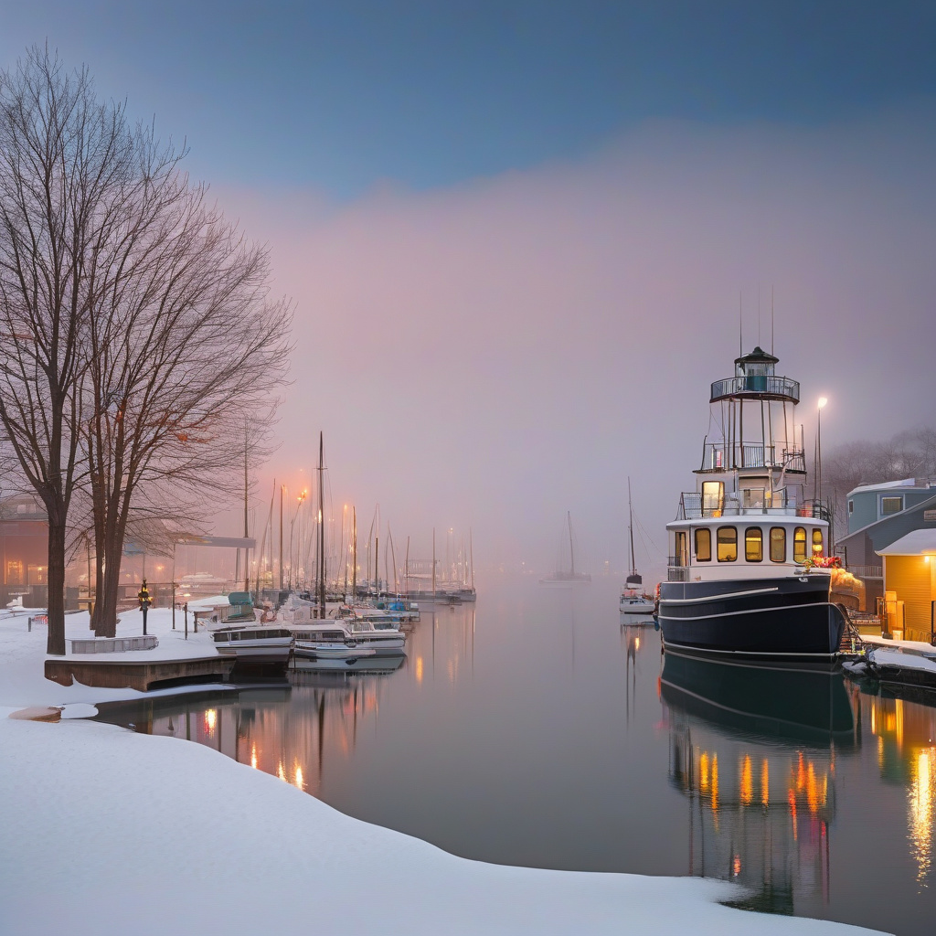 Зимовий релакс на набережній Белфаста серед святкових ліхтарів Відпочинок на набережній Белфаста, теплі вечори біля вогню взимку