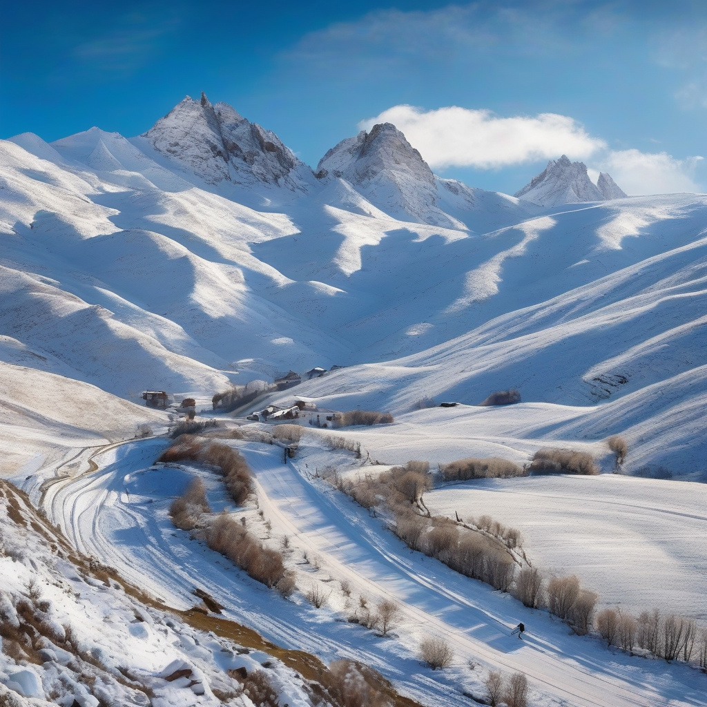 Mountain panorama at Beldersay - Uzbekistan's emerging ski area