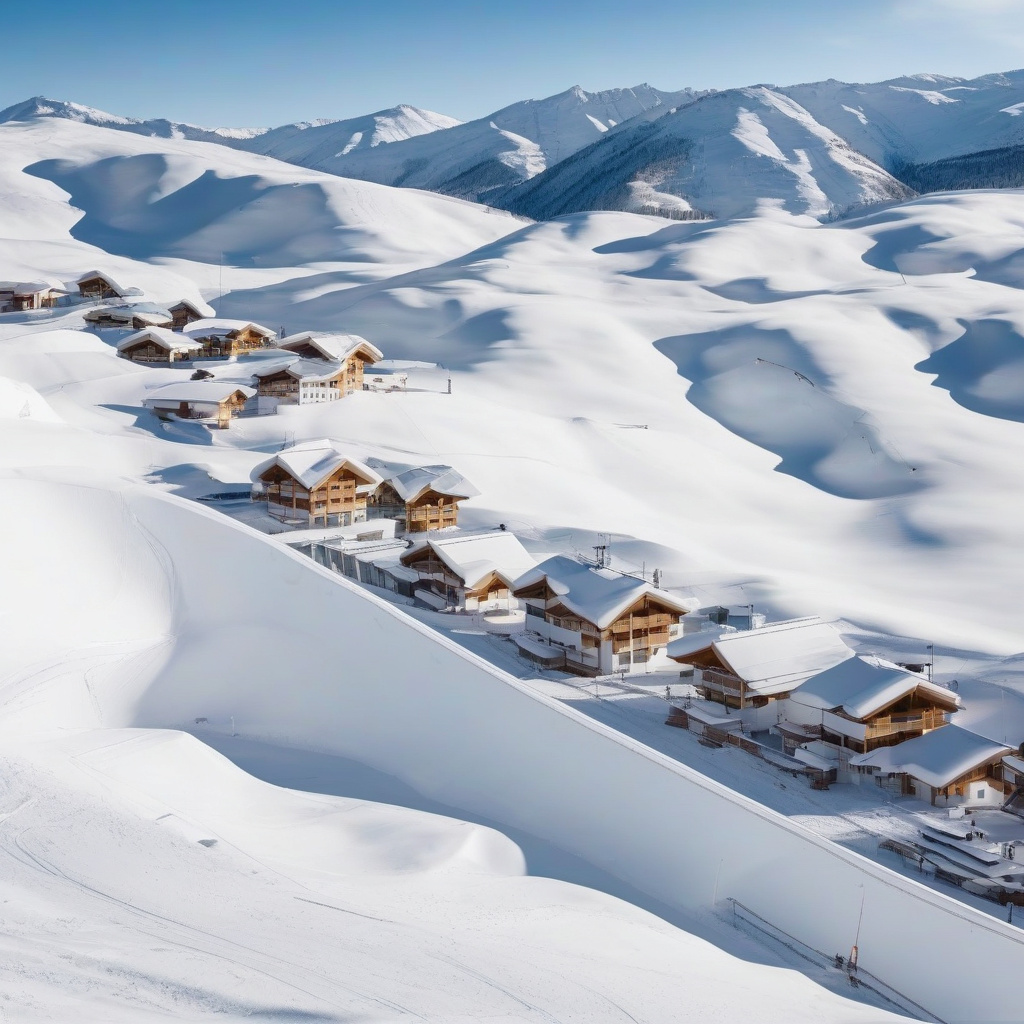 Breathtaking mountain view - Beldersay resort Uzbekistan winter travel