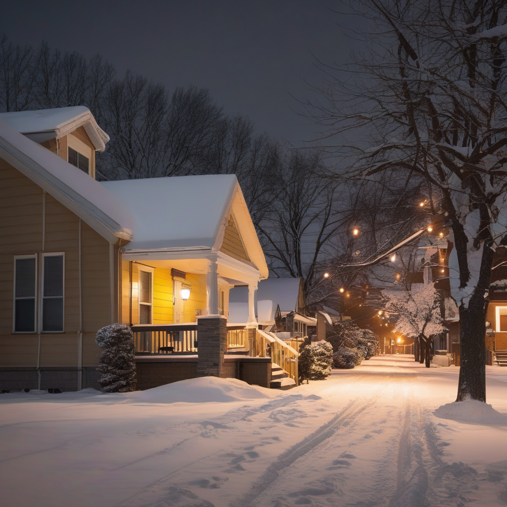 Панорама озерної Канади взимку — льодові дороги, замети, традиційні села