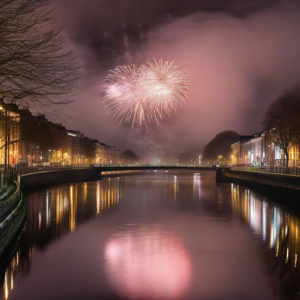 Святковий транспорт Дубліна: трамвай Luas серед ліхтарів