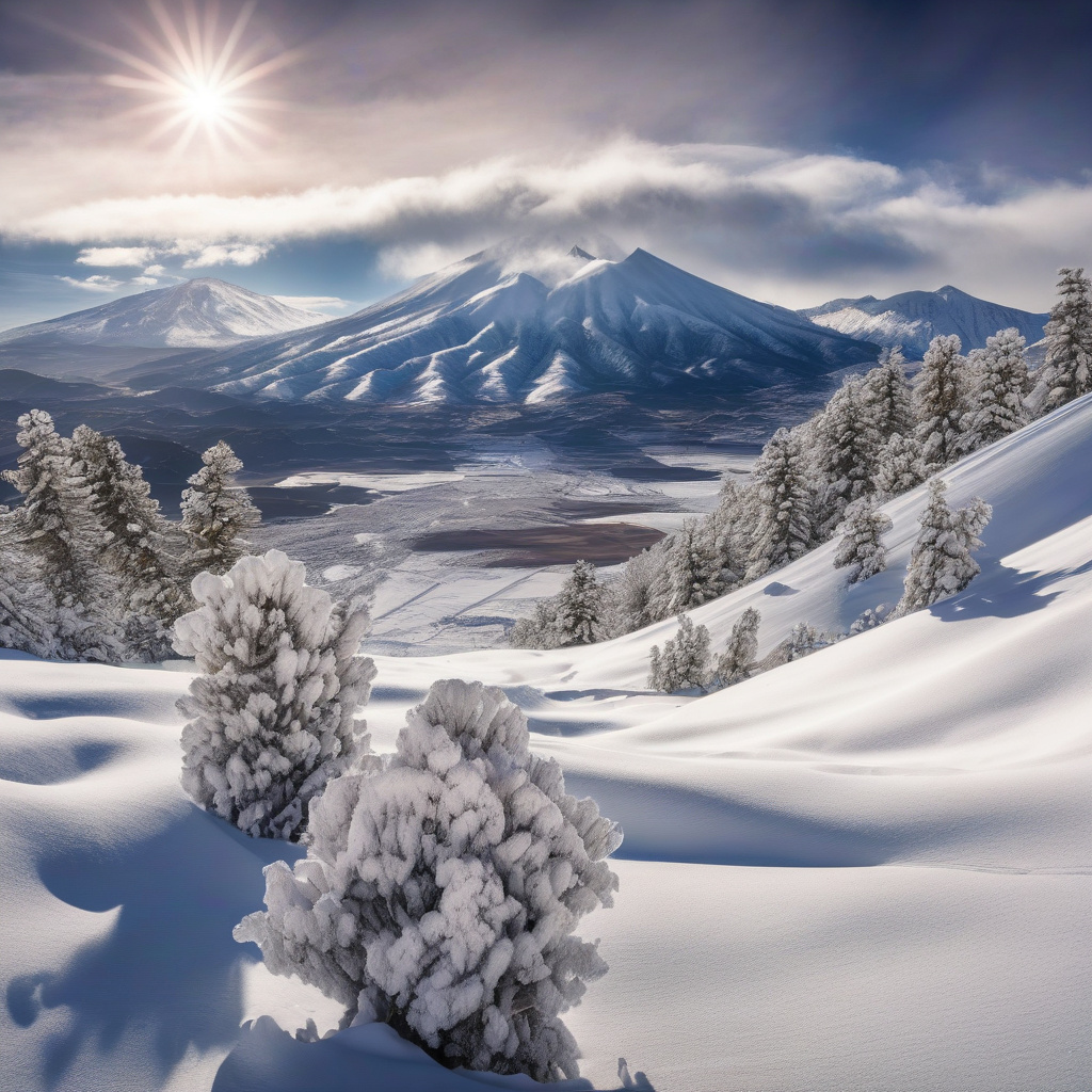 Snowy mountains near Santiago in mid-July during peak ski season