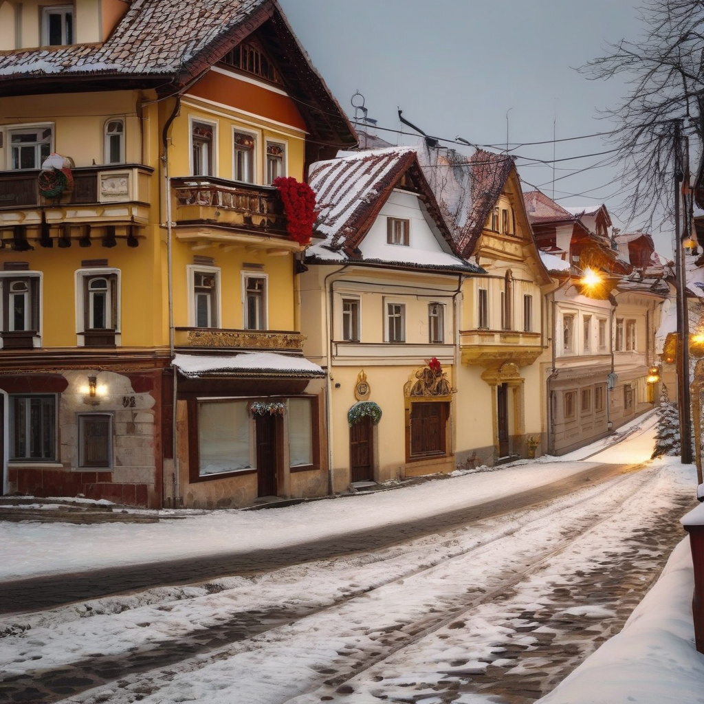 Зимова Трансільванія: гірські села та природа навколо Клужа Гори Трансільванії взимку, засніжені хати та м'яке світло