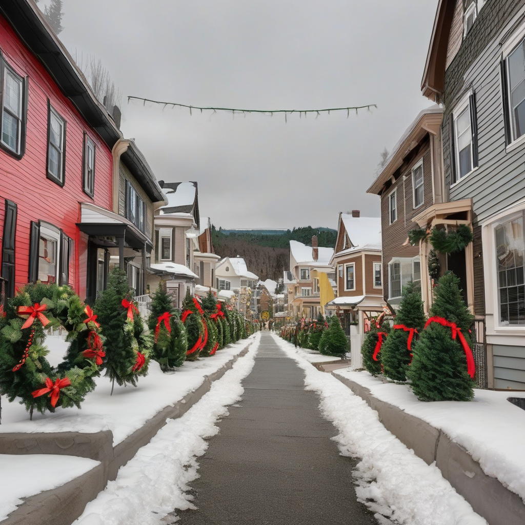 Зимова атмосфера в маленькому італійському місті: кав’ярні, гірлянди, вузькі вулиці