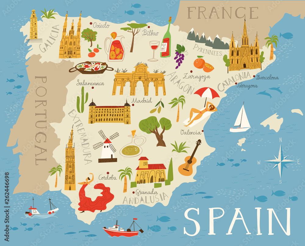 Maps of Spain: a fascinating journey with history, culture and famous places