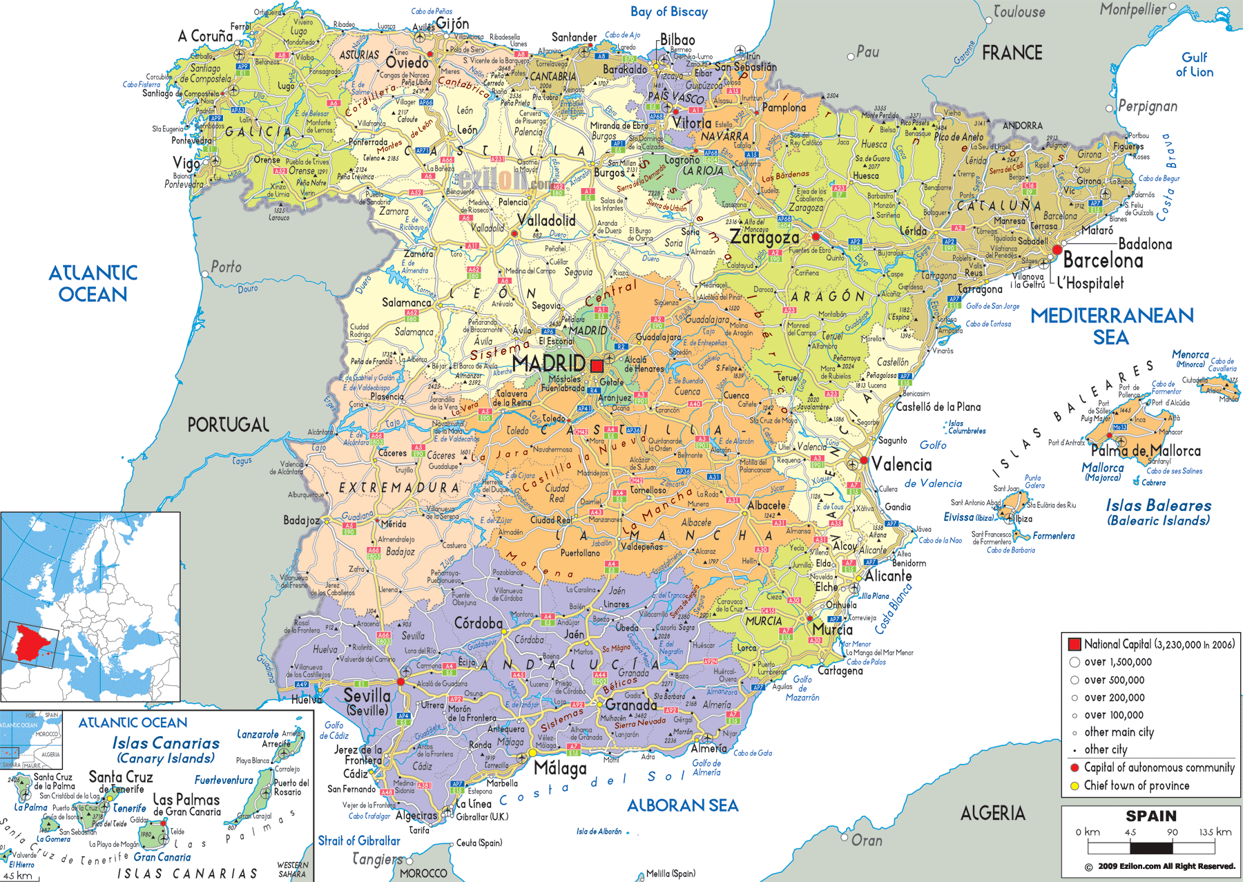 Maps of Spain: A fascinating journey through history, culture and famous places