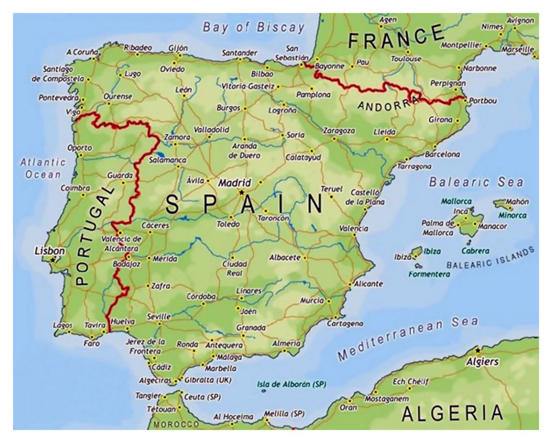 Maps of Spain: A fascinating journey through history, culture and famous places